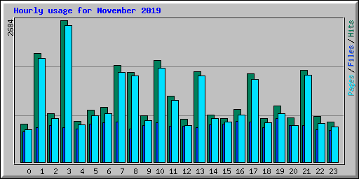 Hourly usage for November 2019