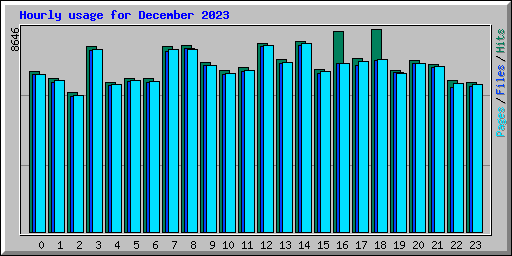 Hourly usage for December 2023