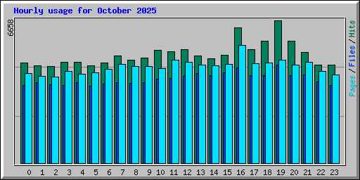 Hourly usage for October 2025