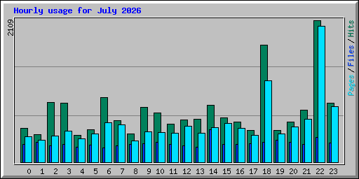 Hourly usage for July 2026