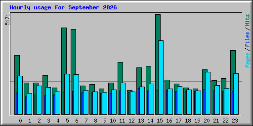 Hourly usage for September 2026